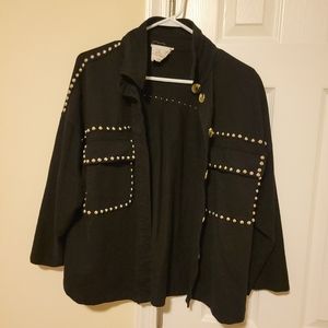 Fantastic Fawn Silver Studded Shacket (Medium)